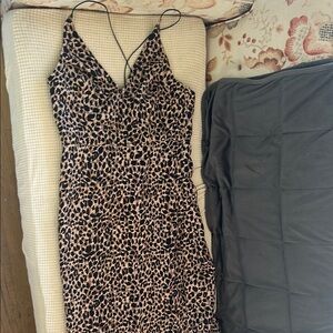 Strappy midi animal print dress. Never worn
